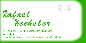 rafael wechsler business card